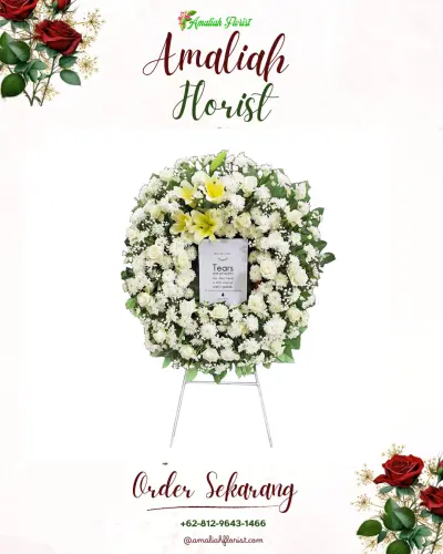 Krans Bunga Duka Cita di Padangan